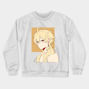 Genshin Impact - Aether Long Hair with Background Crewneck Sweatshirt